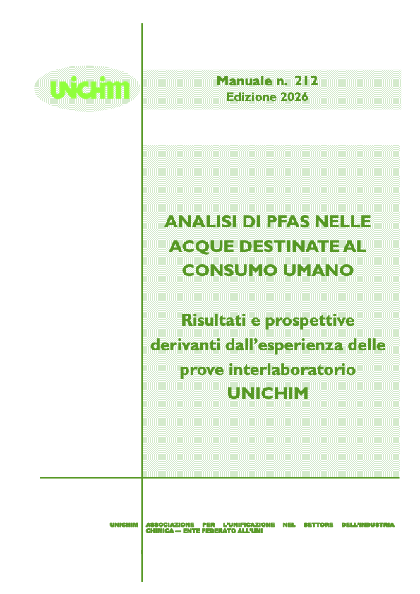 Copertina del Manuale UNICHIM 212